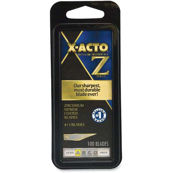 ZSeries Knife No11 Fine Point Blades, Yellow, 100PK
