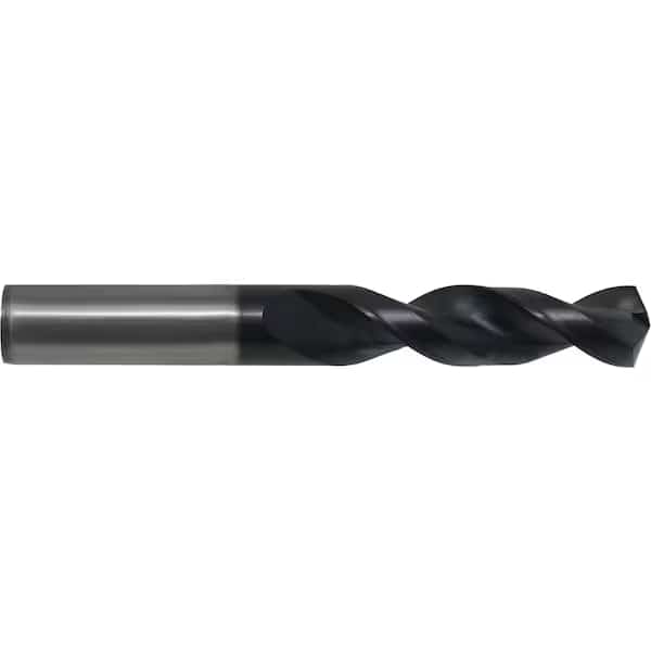 Screw Machine Drill Bit, D Size, 135  Degrees Point Angle, Cobalt, TiAlN Finish, Straight Shank