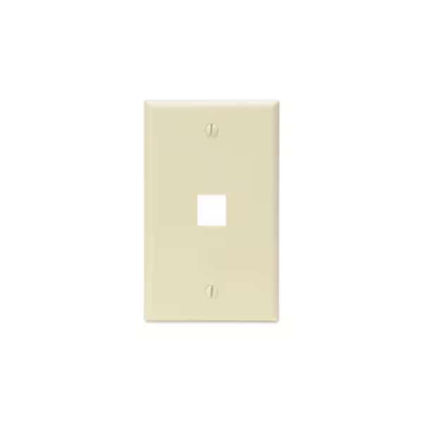 1-Port Wallplate Unloaded, 1-Gang Use W/Snap-In Modules, Quickport IY