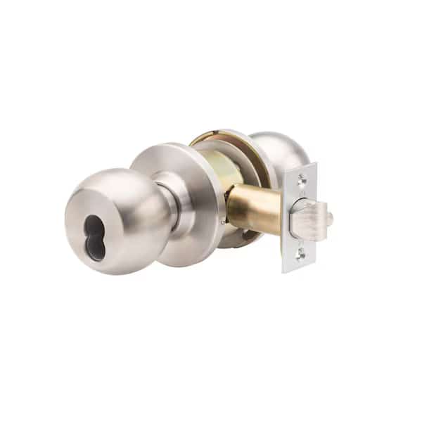 Heavy-Duty Stainless Steel Grade 1 Commercial Classroom Door Knob with Lock and IC Core