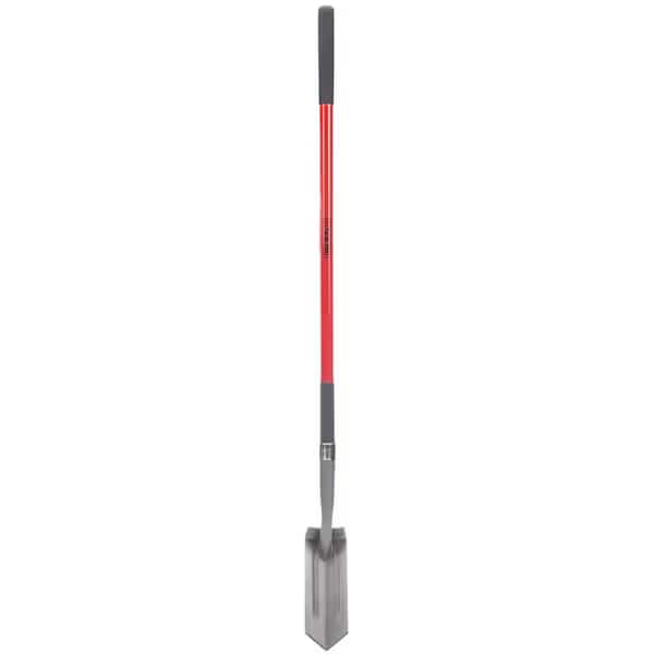 Premium Long Handle Trench Spade, Fiberglass Shaft