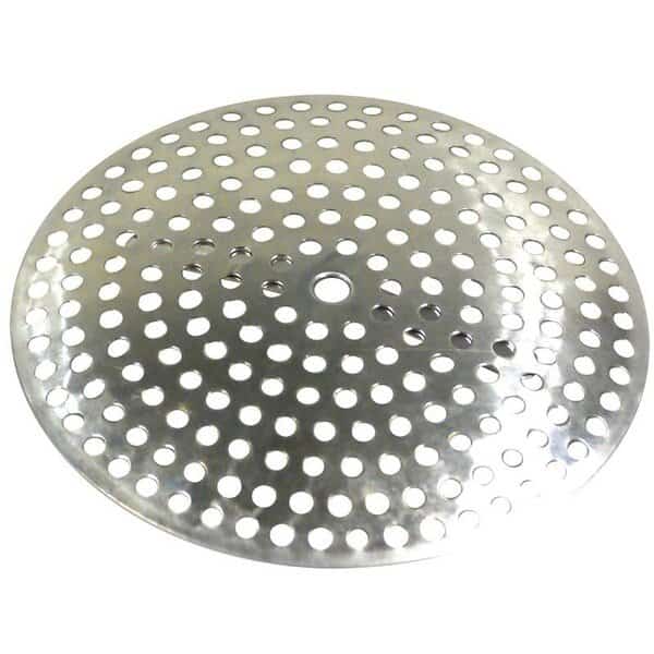 Drain Protector with Clip, 3 in Dia, Aluminum, Chrome, For Sink
