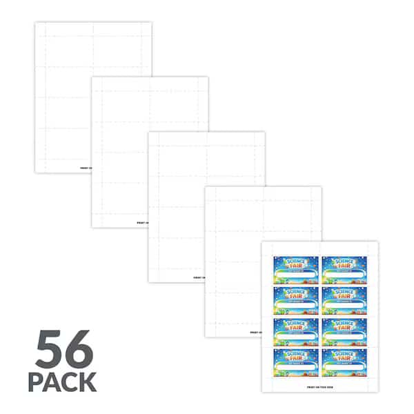 Laser Printer Name Badge Inserts, 8Sheet, 3 12 x 2 14, 56PK Set of 5 PK, 280PK