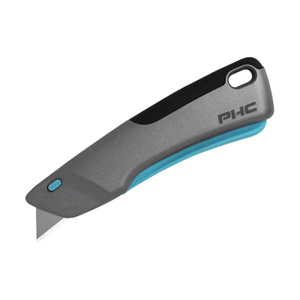 Safety Knife, Metal Handle, Silver/Teal