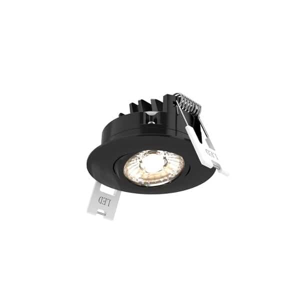 Scope 2 Inch Round Recessed LED Gimbal Light 5CCT, Black