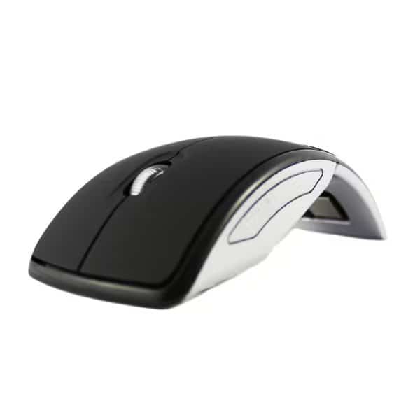 2.4GHz Wireless Folding Foldable Arc Optical Mouse USB Receiver BLACK
