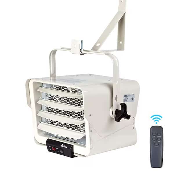 Hardwired 7500W 240V Garage Electric Heater Wall/Ceiling Mounted with Remote Controlled Thermostat