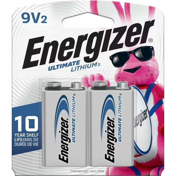 Energizer Ultimate Lithium 9V Batteries, 2 Pack - For Multipurpose - 9V - 9 V DC - 2-/ Pack