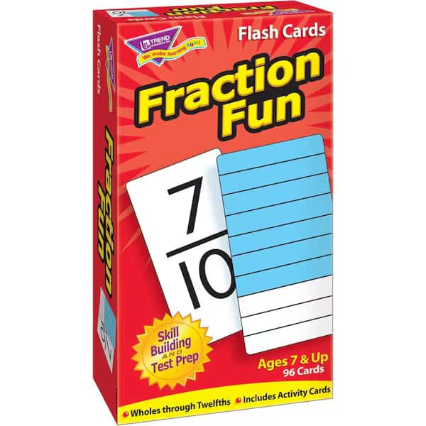 Trend® Fraction Fun Flash Cards, 96 Cards/Box, Trend Enterprises, Mfr#: 53109