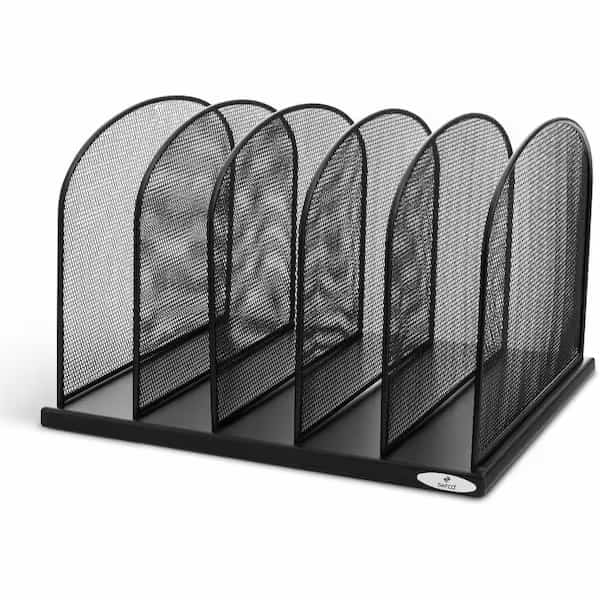 Organizer, Vertical, 5 Sections, Black