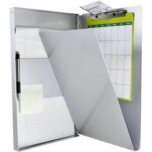 Saunders Recycled Aluminum Forms Holder, Side Opening, 8-1/2" x 14", Silver