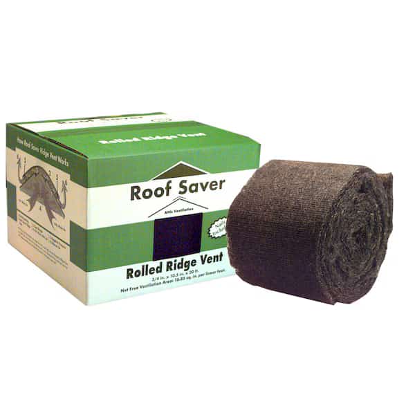 Roof Saver 0.75 in. H X 10.5 in. W X 20 ft. L Fiber/Polyester Rolled Ridge Vent