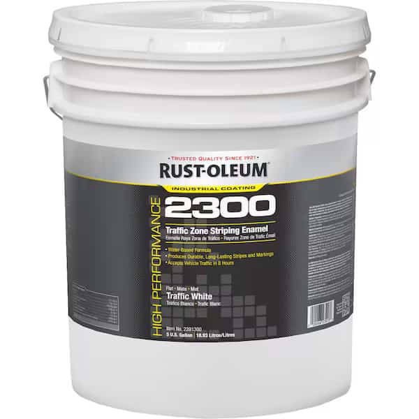 Traffic Zone Striping Paint, 5 gal., White, Water -Based