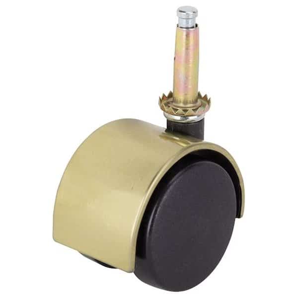 Caster, 2 in Dia Wheel, 2 in W Wheel, Nylon Wheel, Black, 75 lb, Steel Housing Material