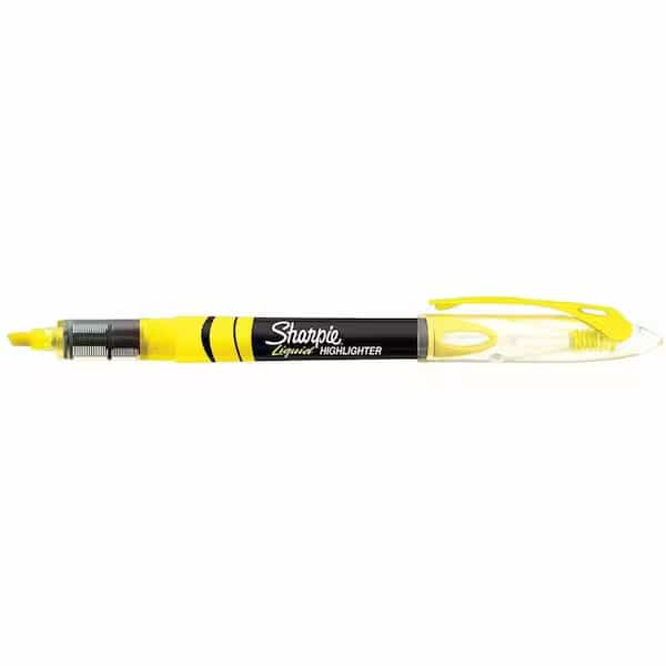Sharpie  Accent Pen Style Liquid Highlighter, Chisel Tip, Fluorescent Yellow Ink, Dozen