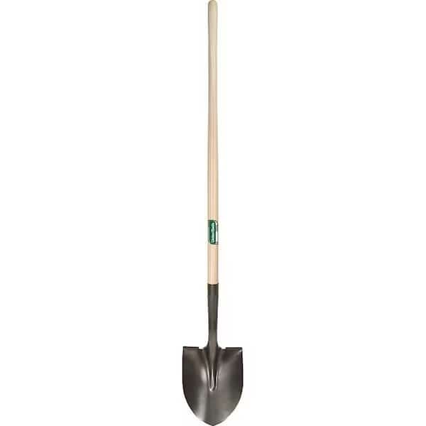Shovel, 9-1/2 in W Steel Blade, 48 in L Straight Hardwood Handle