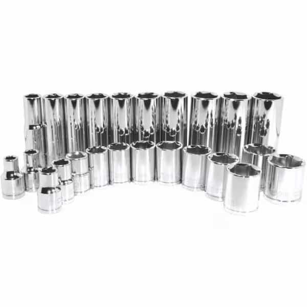3/8" Drive, 7mm Metric Socket, 6 Points, Chrome 7mm, 3/8"Dr