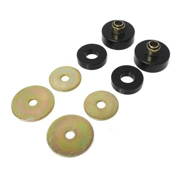 Body Mount Bushings, Black; Polyurethane