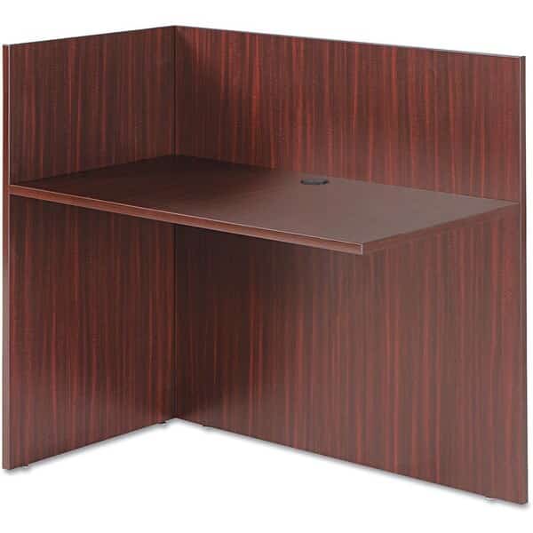 Alera Reversible Reception Return - 44"W x 23-5/8"D x 41-1/2"H - Mahogany - Valencia Series