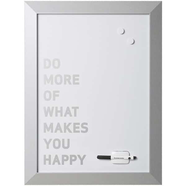 Magnetic Dry-Erase "Do More.." Quote, Silver Metallic Frame, 18" X 24", Mastervision, Mfr#: MM04449522