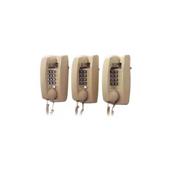 Cortelco 2554 Wall Telephone - 1 x Phone Line(s) - 1 x RJ-11C Headset - Ash