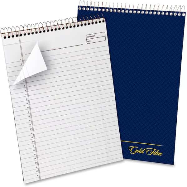 Gold Fibre Wirebound Legal Pad, White