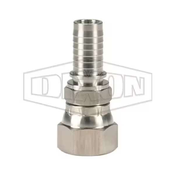 Crimp Collar, 1/4 in, Female JIC Swivel, 316 SS, Domestic