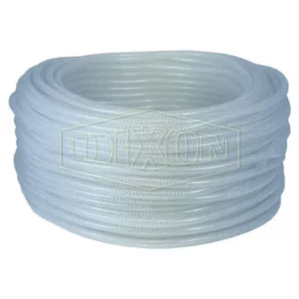 Braided Tubing, 1 in ID x 1-5/16 in OD x 200 ft L, PVC, Domestic