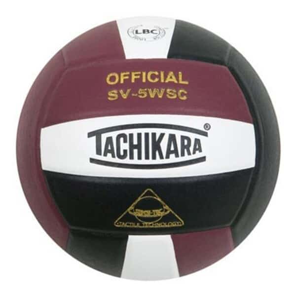 Tachikara SV5WSC.CWB Sensi-Tec Composite High Performance Volleyball - Cardinal-White-Black