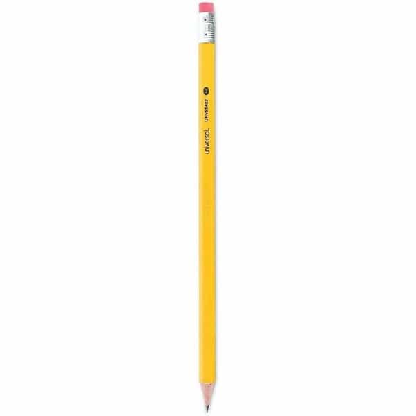 Universal #2 Pre-Sharpened Woodcase Pencil, HB #2, Black Lead, Yellow Barrel, 72/Pack
