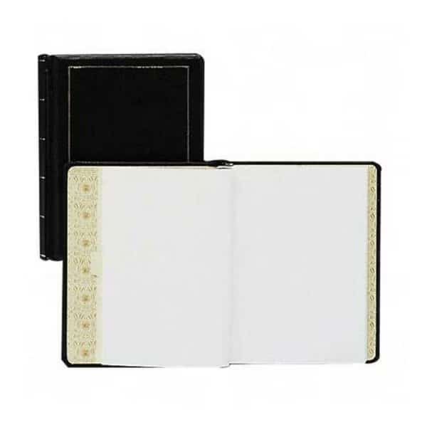 Wilson Jones® Minute Book, 8-1/2" x 14", Black Leather Cover, 250 Pages/Book, Acco/Wilson Jones, Mfr#: 39531
