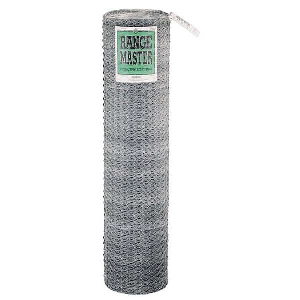 Rangemaster 5927 Poultry Net, 1 in Mesh, 150 ft L, 36 in W, 20 ga, Galvanized Steel