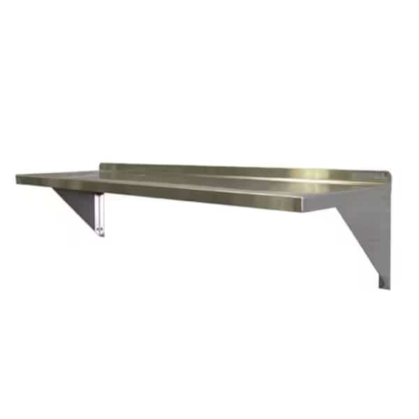 Aluminum Wall Mount Shelf - 12 x 12 x 48 in.