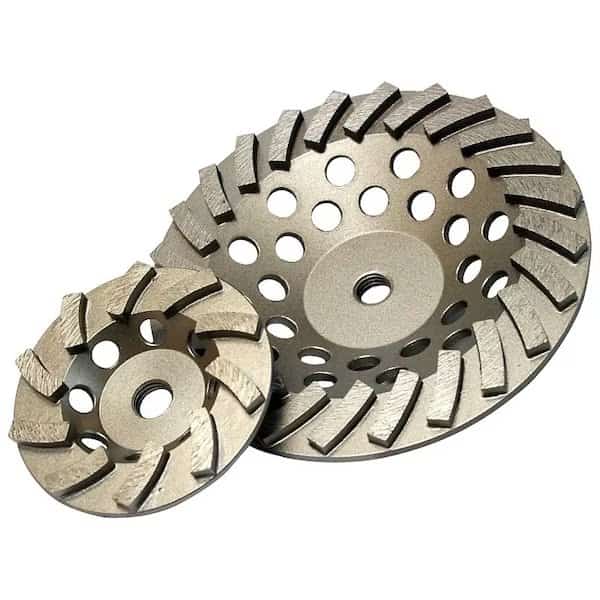 DIAMOND PRODUCTS 22419 Deluxe-Cut Turbo Cup Grinder, 5/8-11 in Arbor, Diamond, 4 in Dia