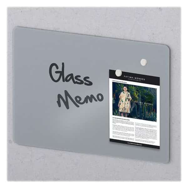 MasterVisi, Magnetic Glass Dry Erase Board, Opaque White, 48 X 36, Bi-Silque, Mfr#: GL080101