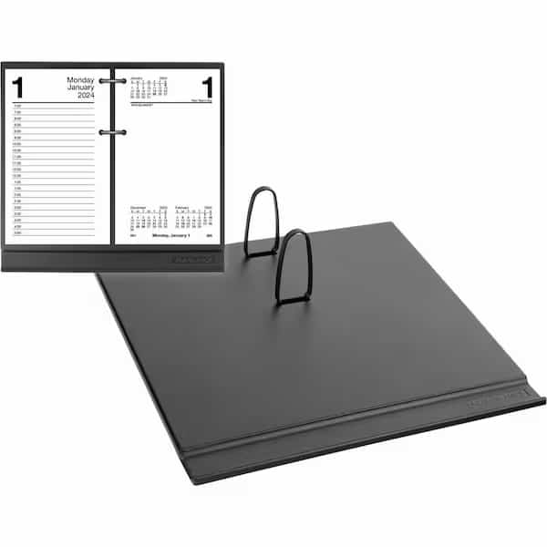 Desk Calendar Base, Black, 4 1/2"x8"