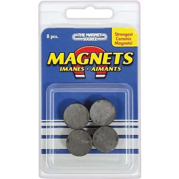 0 Magnetic Disc, 34 in Dia, Charcoal Gray