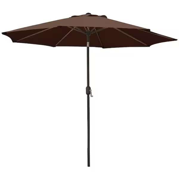 Crank Umbrella, 929 in H, 1079 in W Canopy, 1079 in L Canopy, Round Canopy, Steel Frame