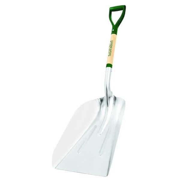 Scoop, 27 in L  Aluminum Blade, Wood Handle W/ D-Grip