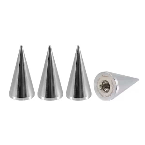 LUG NUTS Chrome Plated Billet Aluminum 25 Millimeter Width 51 Millimeter Height Spike Style Set