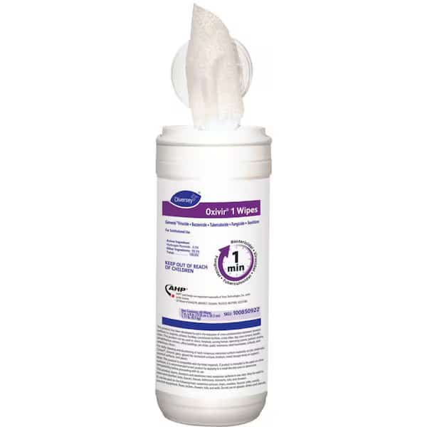 DVO 7 x 8 in. Oxivir 1 Wipes - 60 Canister - 12 per Case