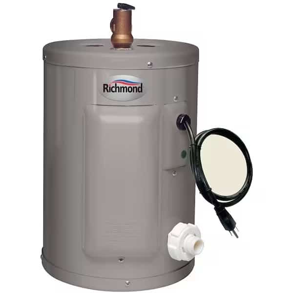 Richmond Essential 6EP2-1 Electric Water Heater, 2.5 gal Tank, 120 V, 1/2 in Water Connection