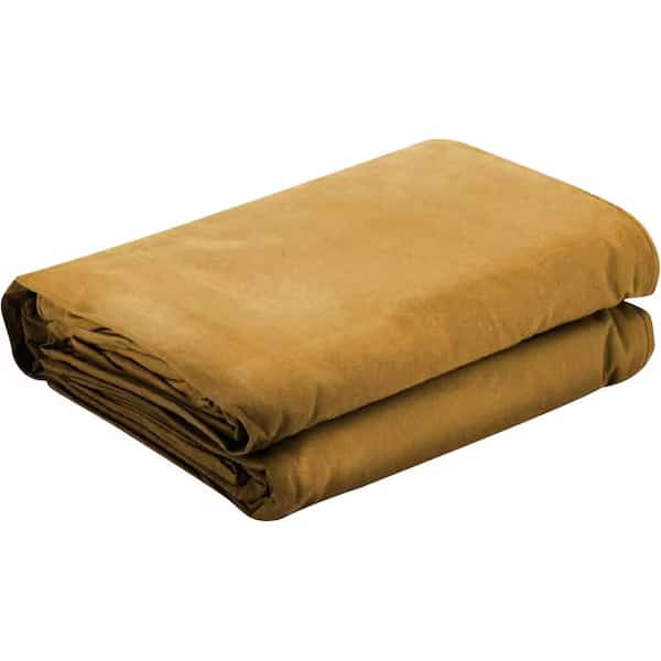 Tarp, 8 ft x 12 ft, 18 Mil, Tan, Cotton Canvas