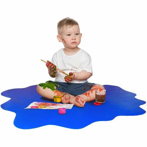 Sploshmat for Carpets, 40"x40", Blue, Floortex, Mfr#: FC114040PBV