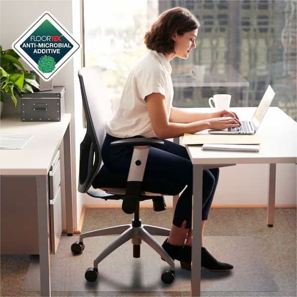 Chair Mat,Rectangular,Clear,36"x48", Mfr#: FRAB119026EV, FLOORTEX