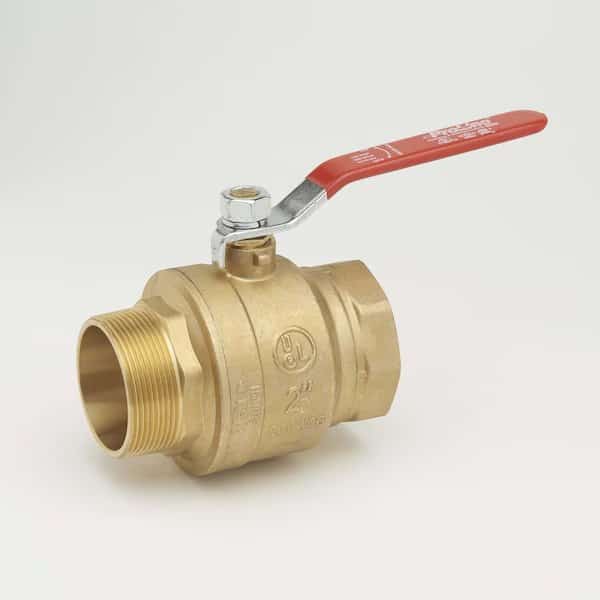 1-1/4" FNPT x MNPT Brass Ball Valve Inline