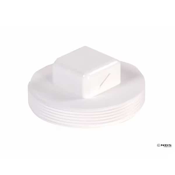 PLUG THREADED 4"" PVC, Plastic Trends, Mfr#: P1154