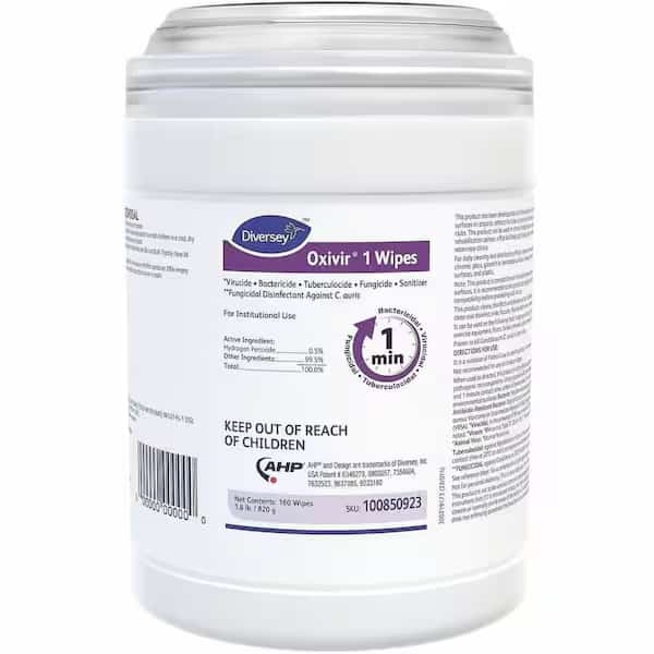 DVO 6 x 7 in. Oxivir 1 Wipes - 160 Canister - 12 per Case