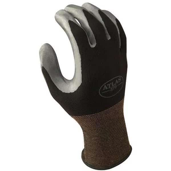 HighFlexibility Protective Gloves, L, Knit Wrist Cuff, Nitrile Glove, BlackGray