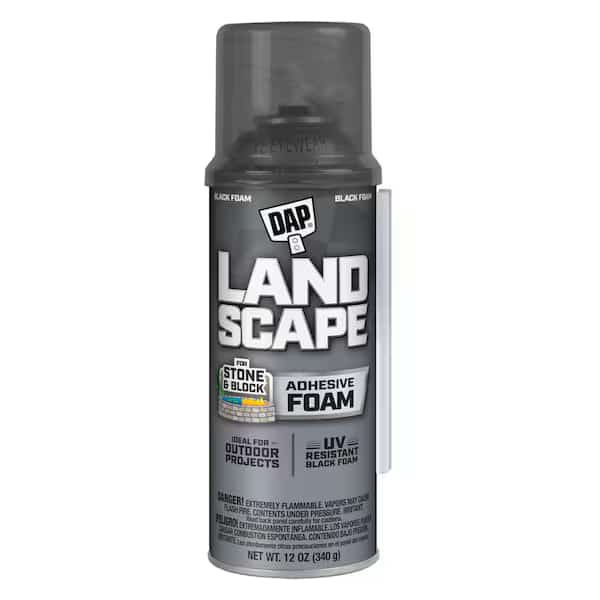 Landscape Adhesive Foam, 12 oz, Aerosol Can, Black, R-4